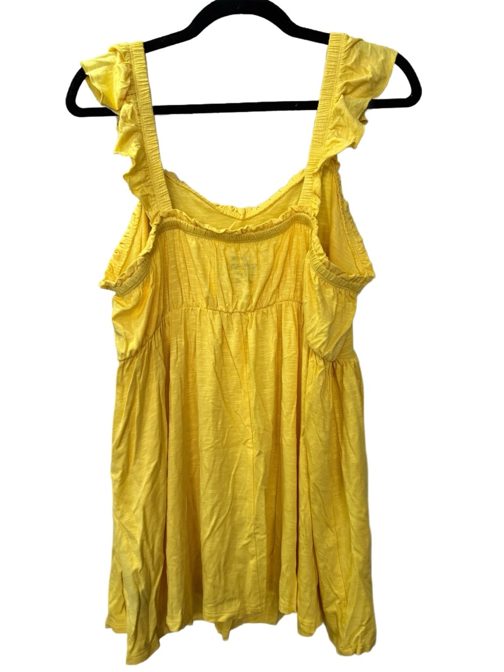 NWT Torrid Super Soft Flutter Sleeve Slub Peplum Tank, Size 2 (18/20), Yellow - Picture 4 of 6